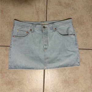 Levi's Blue Striped Mini Skirt